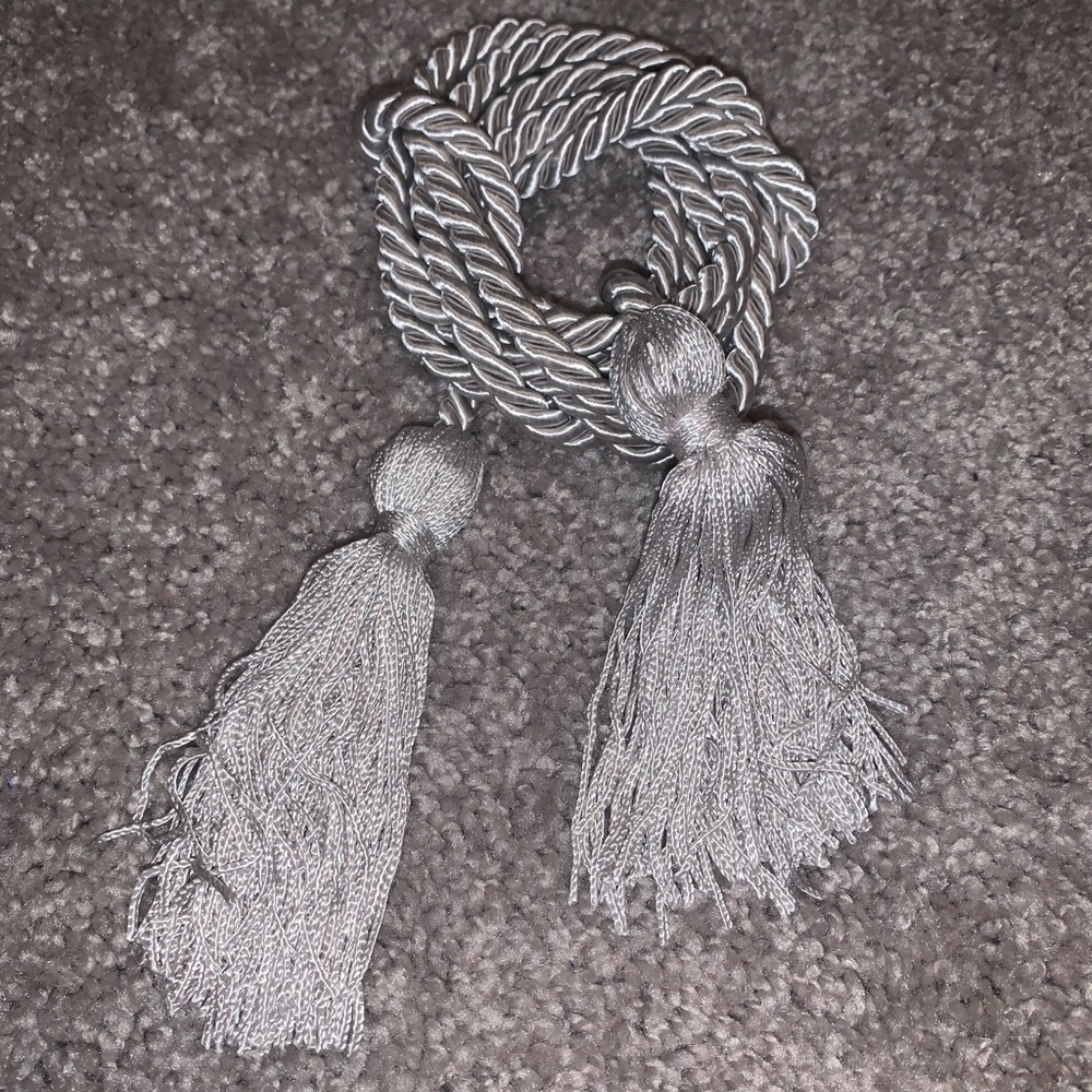 Silver graduation cord